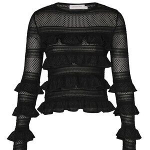 Zimmermann Natura Frill Top Black NWT